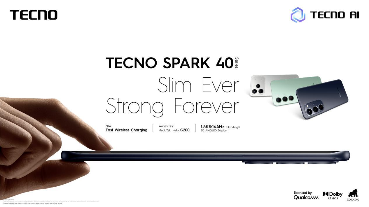 TECNO estrena la Serie SPARK 40: potencia, diseño ultradelgado y funciones IA para la generación Z