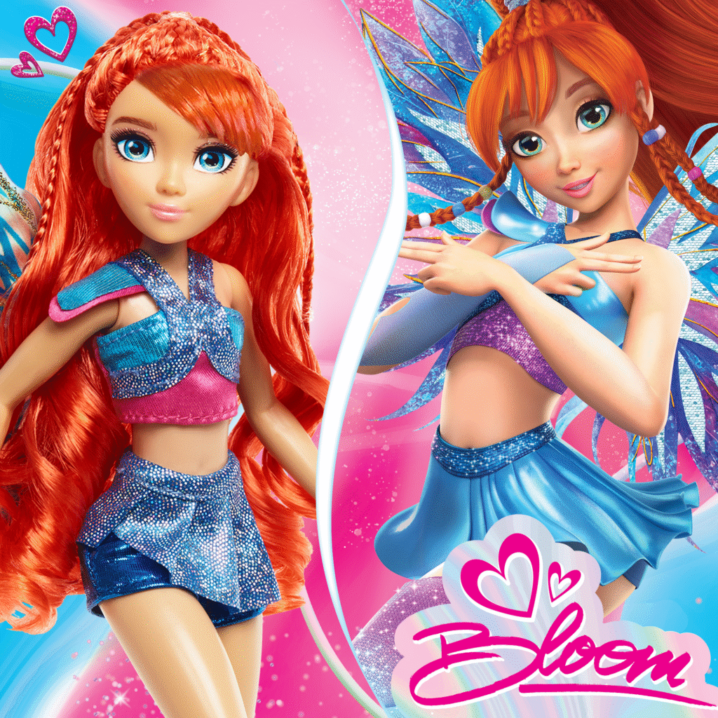 Arte promocional de Winx Club en Netflix con Bloom y el equipo de hadas listo para regresar a Alfea.