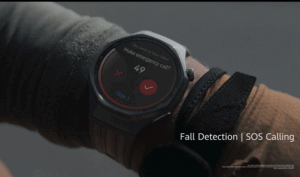 Pantalla del teléfono mostrando la app de salud conectada al HUAWEI WATCH GT 6, con opciones para medir sueño, estrés y ritmo cardíaco.