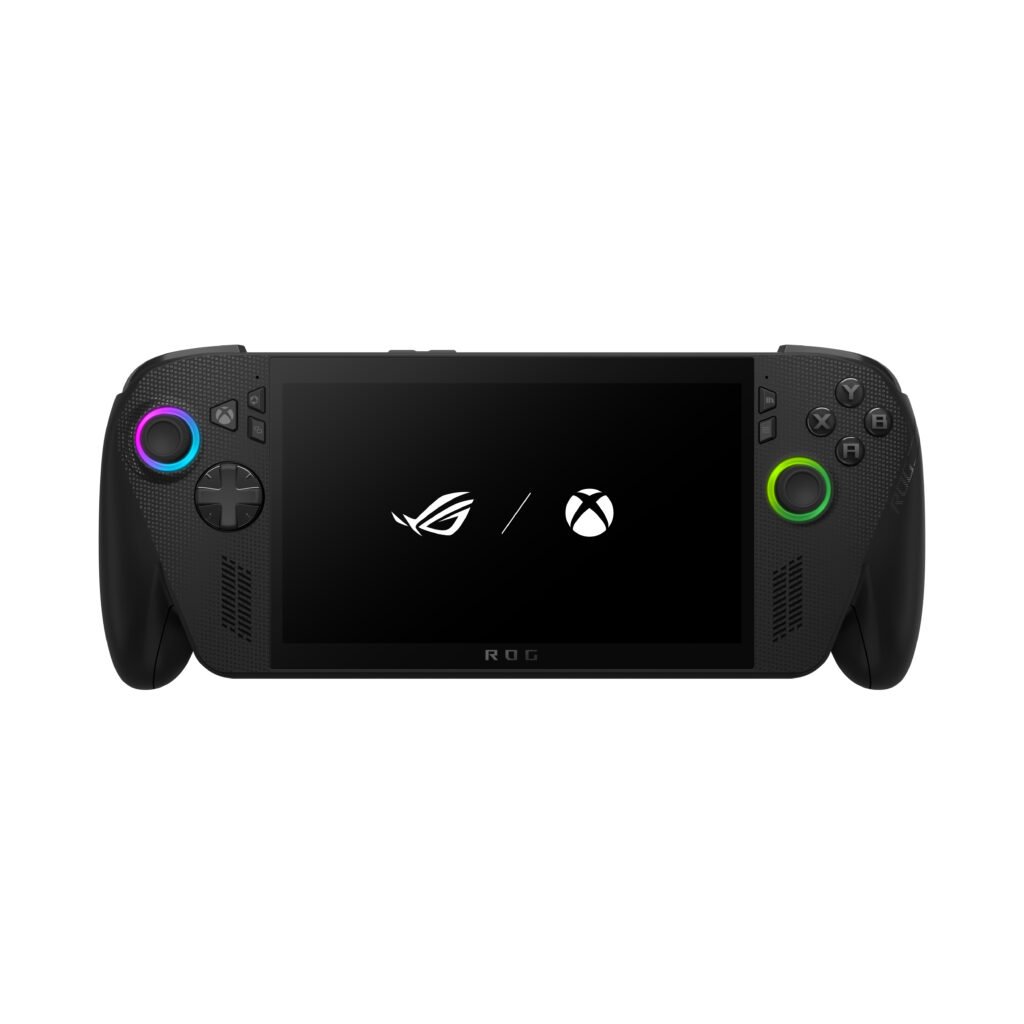 Pantalla de la ROG Ally X mostrando Xbox Game Pass y juegos disponibles en Windows 11