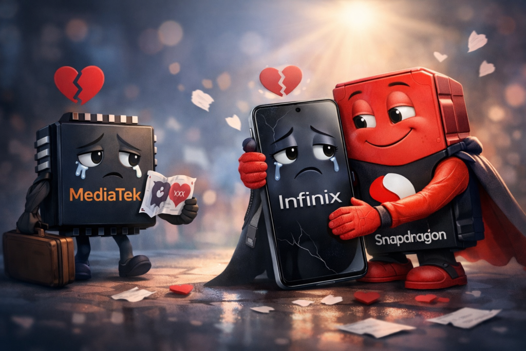 Chip Snapdragon de Qualcomm integrado en smartphone Infinix