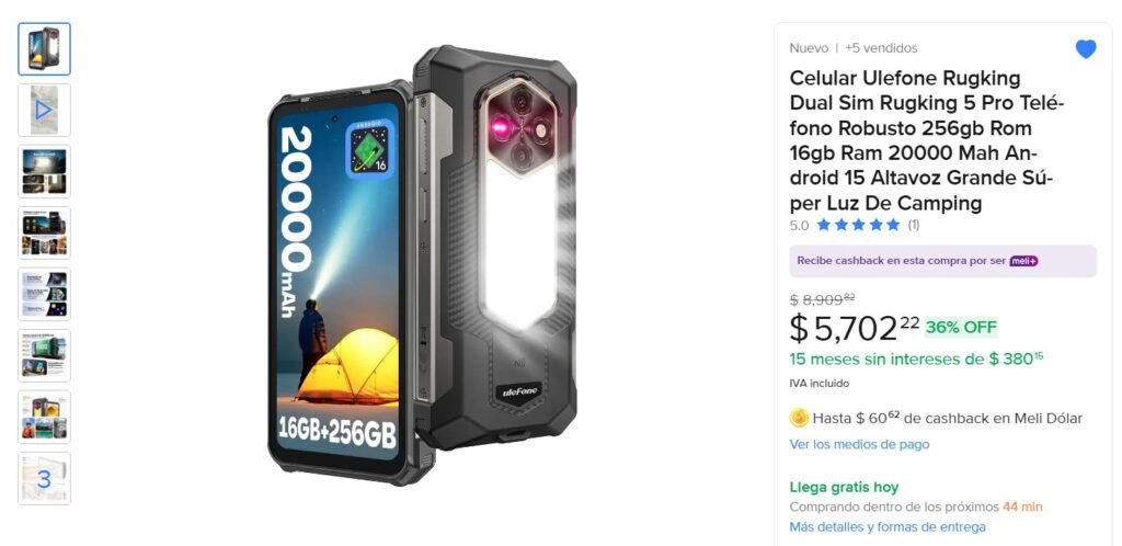 celular resistente ulefone rugged bateria 20000mah uso extremo