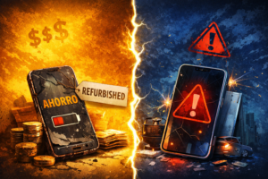 Celular reacondicionado estado uso comparacion nuevo