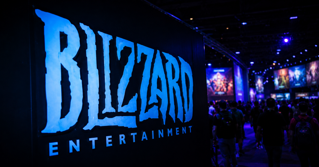 Blizzard Entertainment durante un evento oficial que representa la historia y evolución de la compañía.