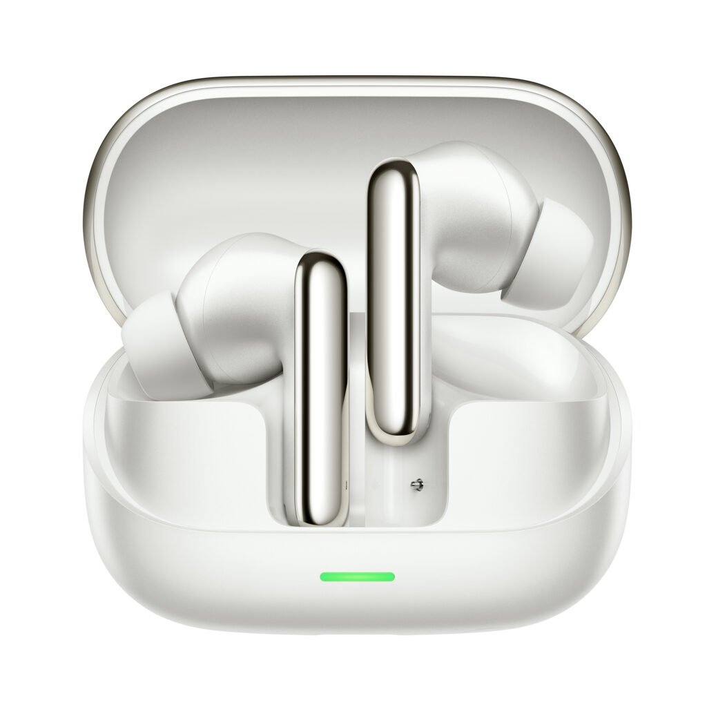 Estuche de carga de los HONOR Earbuds 4 que muestra su diseño y forma