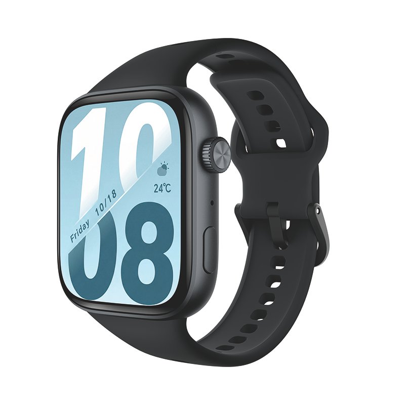 Primer plano del smartwatch HONOR Watch X5i con carcasa metálica, correa gris clara y pantalla digital activa.